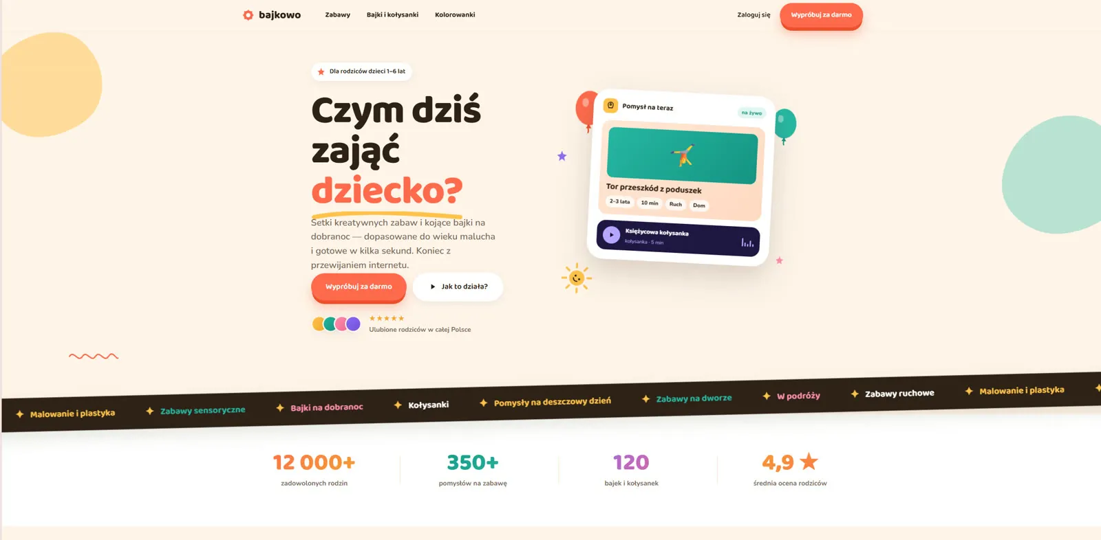 Zrzut ekranu: bajkowo