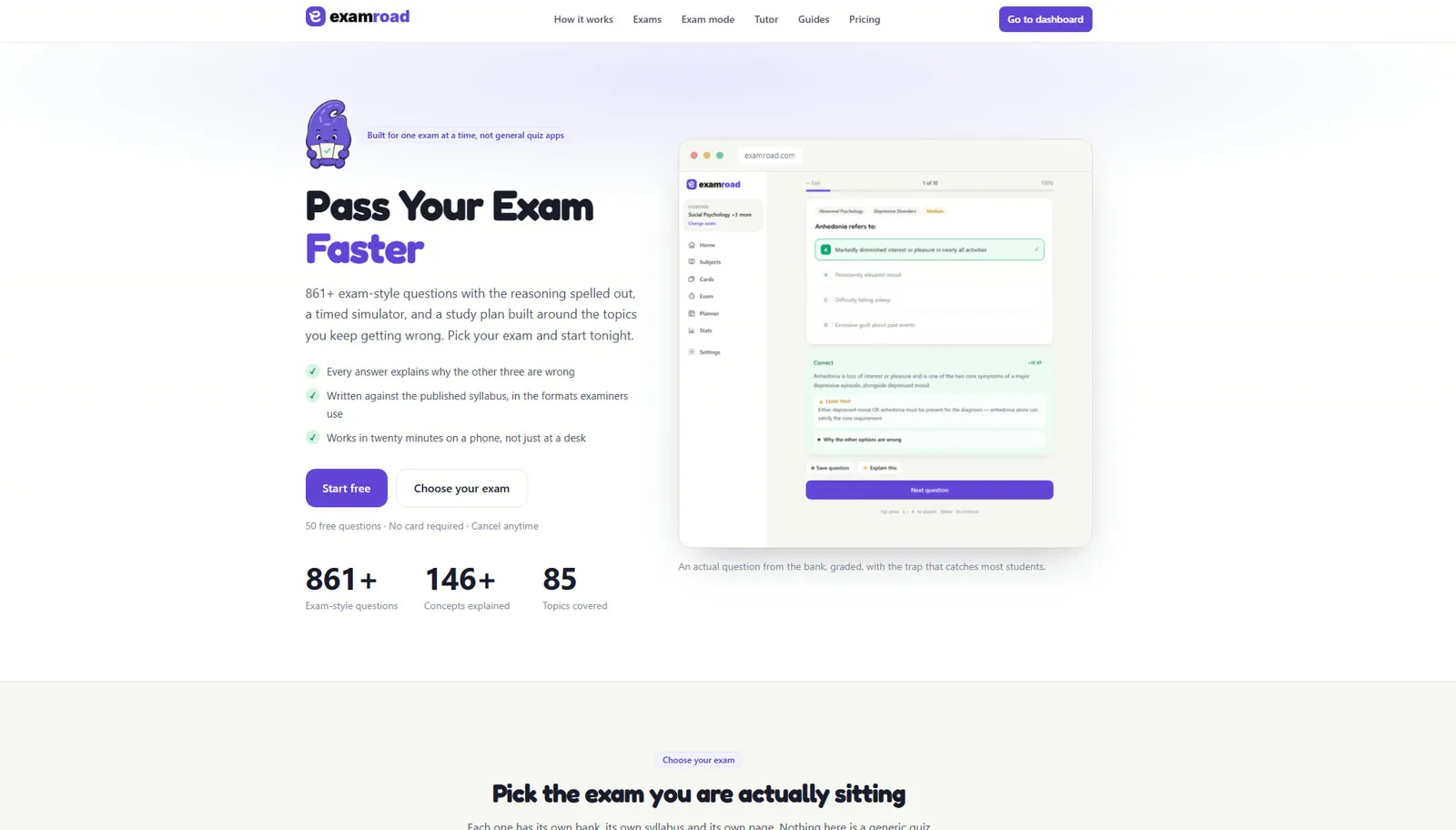 Zrzut ekranu: examroad