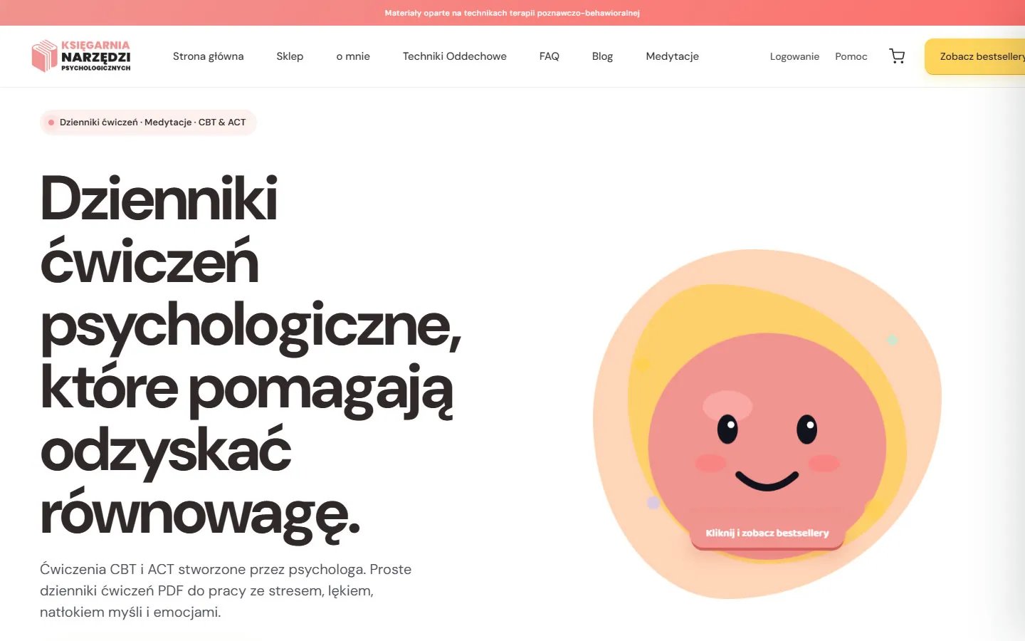 Zrzut ekranu: Księgarnia Narzędzi Psychologicznych