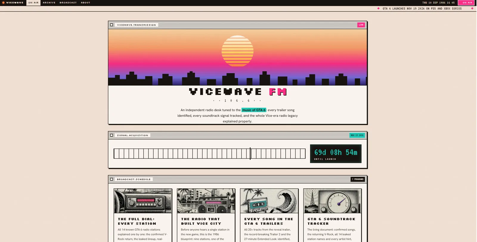 Zrzut ekranu: VICEWAVE FM